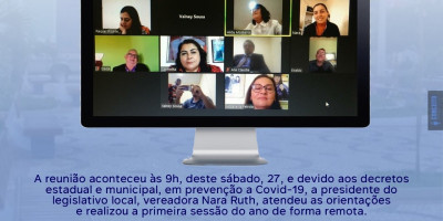 Primeira Sessão Ordinária de 2021, da Câmara Municipal de Arneiroz, Realizada de Forma Remota.