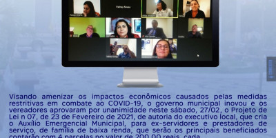 CÂMARA MUNICIPAL DE ARNEIROZ APROVA POR UNANIMIDADE AUXÍLIO EMERGENCIAL MUNICIPAL.